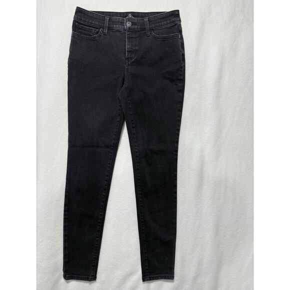 St. John's Bay Denim - St Johns Bay Womens Mid Rise Size 4 Skinny Fit Black Jeans